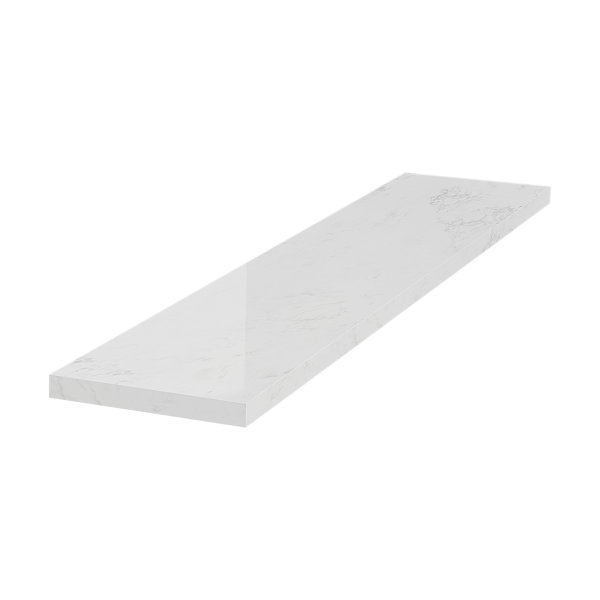 Deluxe Living Sidesplash for Bathroom Vanity Top, Carrara White